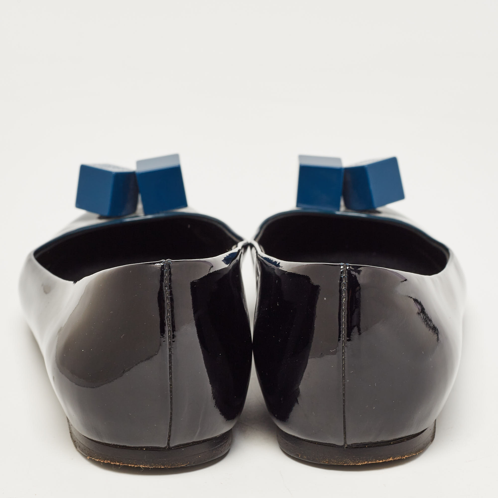 Louis Vuitton Two Tone Patent Dice Ballet Flats Size 35.5