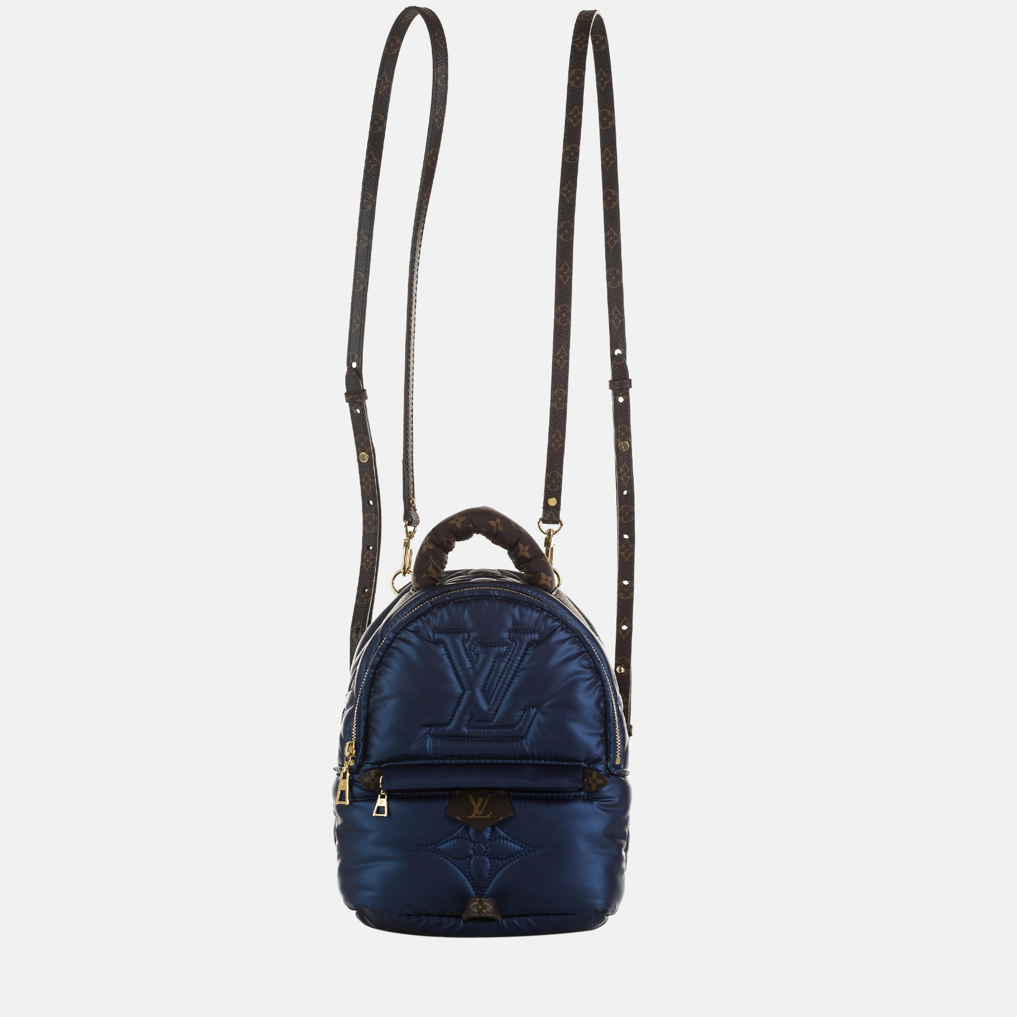 Louis Vuitton Navy Blue Mini Palm Springs Puffer Backpack