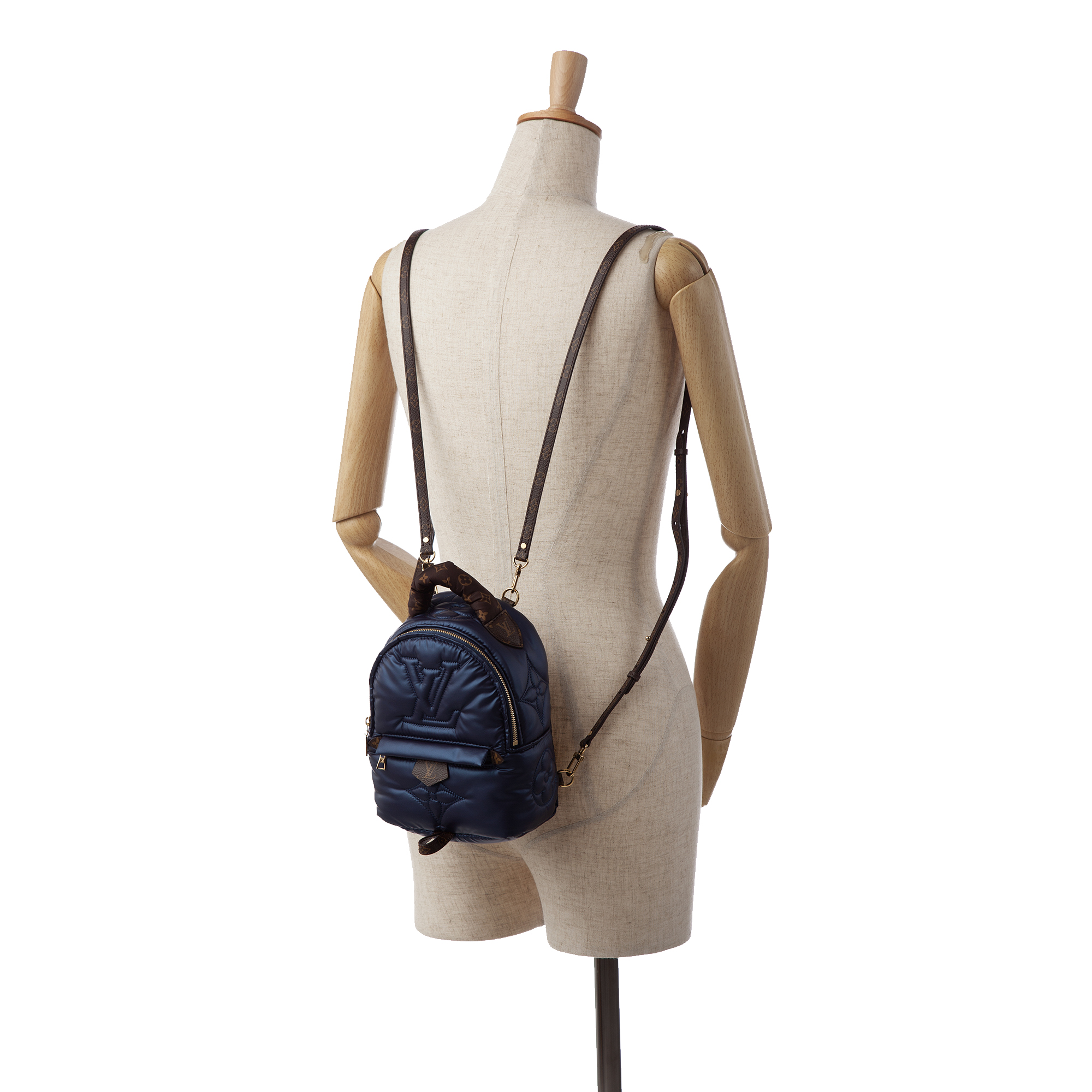 Louis Vuitton Navy Blue Mini Palm Springs Puffer Backpack