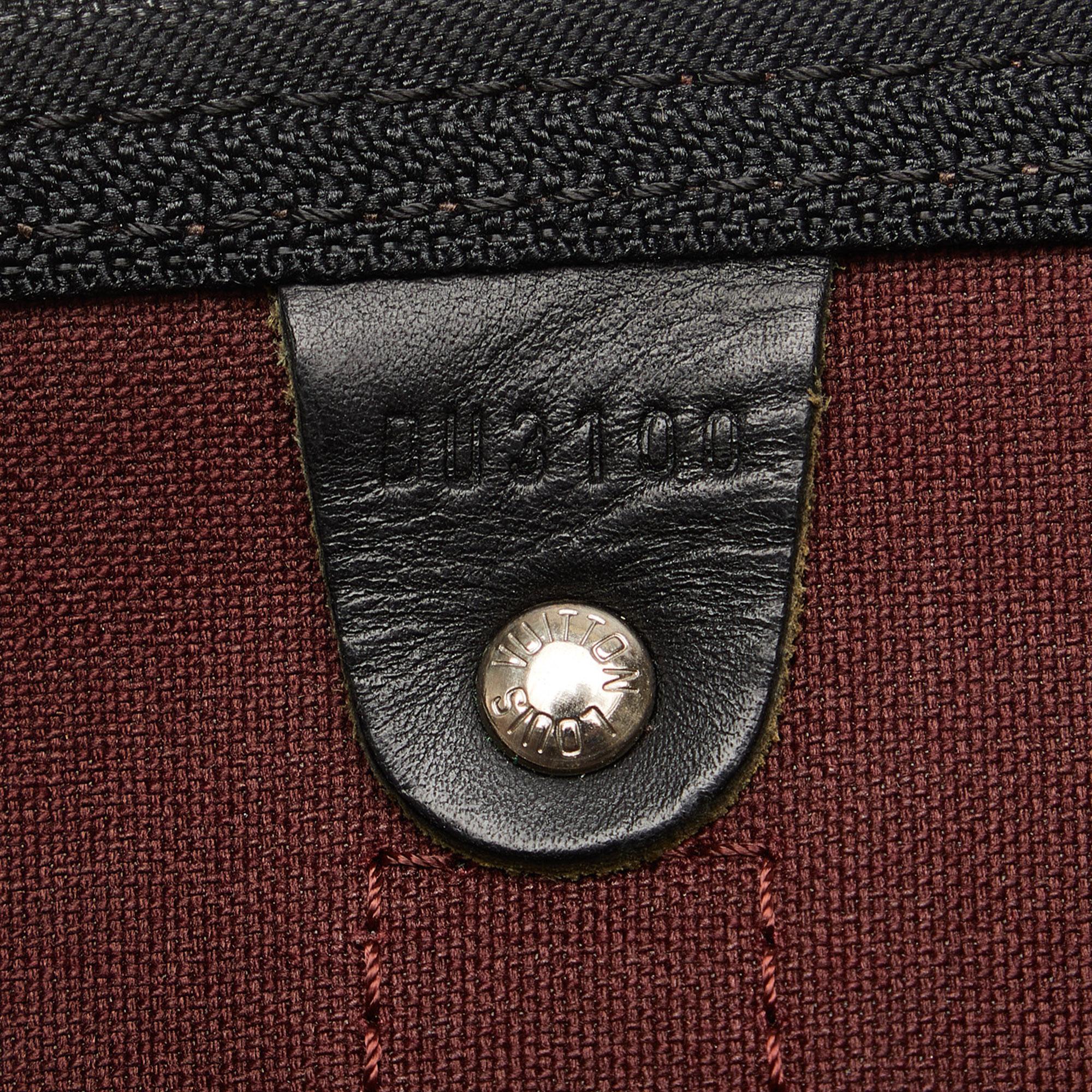 Louis Vuitton Black/Brown Monogram Macassar Keepall Bandouliere 45