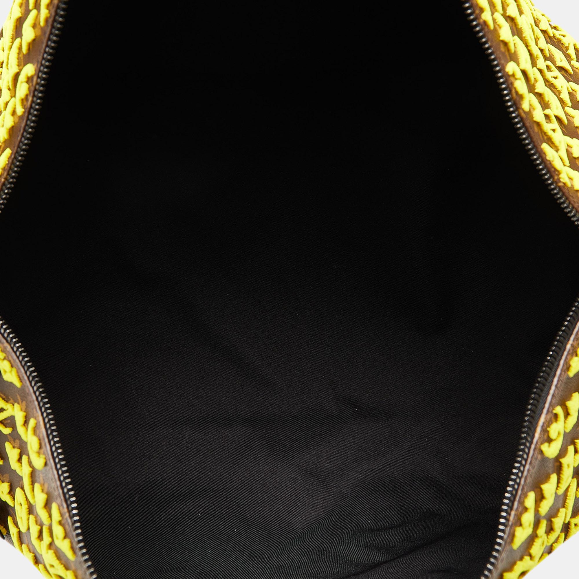 Louis Vuitton Yellow Monogram Tuffetage Triangle Keepall Bandouliere 50