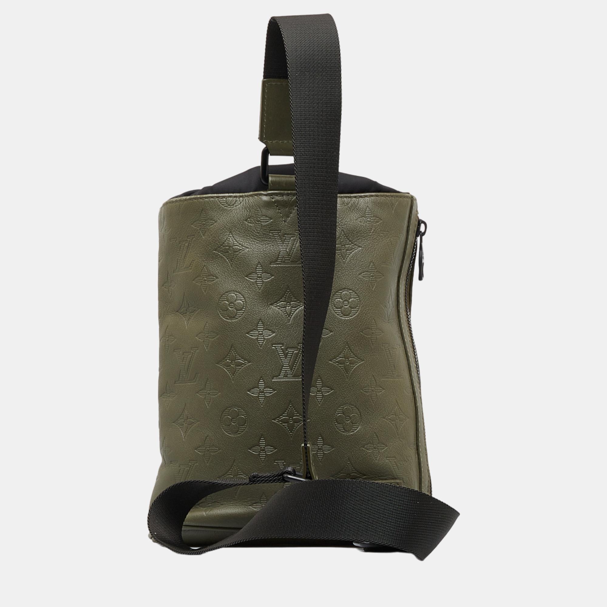 Louis Vuitton Green Monogram Shadow Chalk Sling Bag