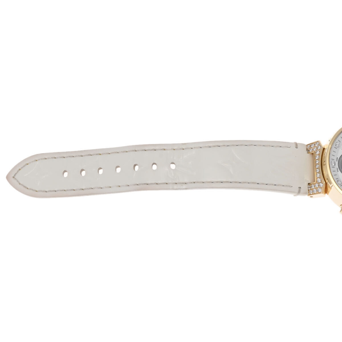 Louis Vuitton White Shell 18k Yellow Gold Tambour Q132L Quartz Women's Wristwatch 34 Mm