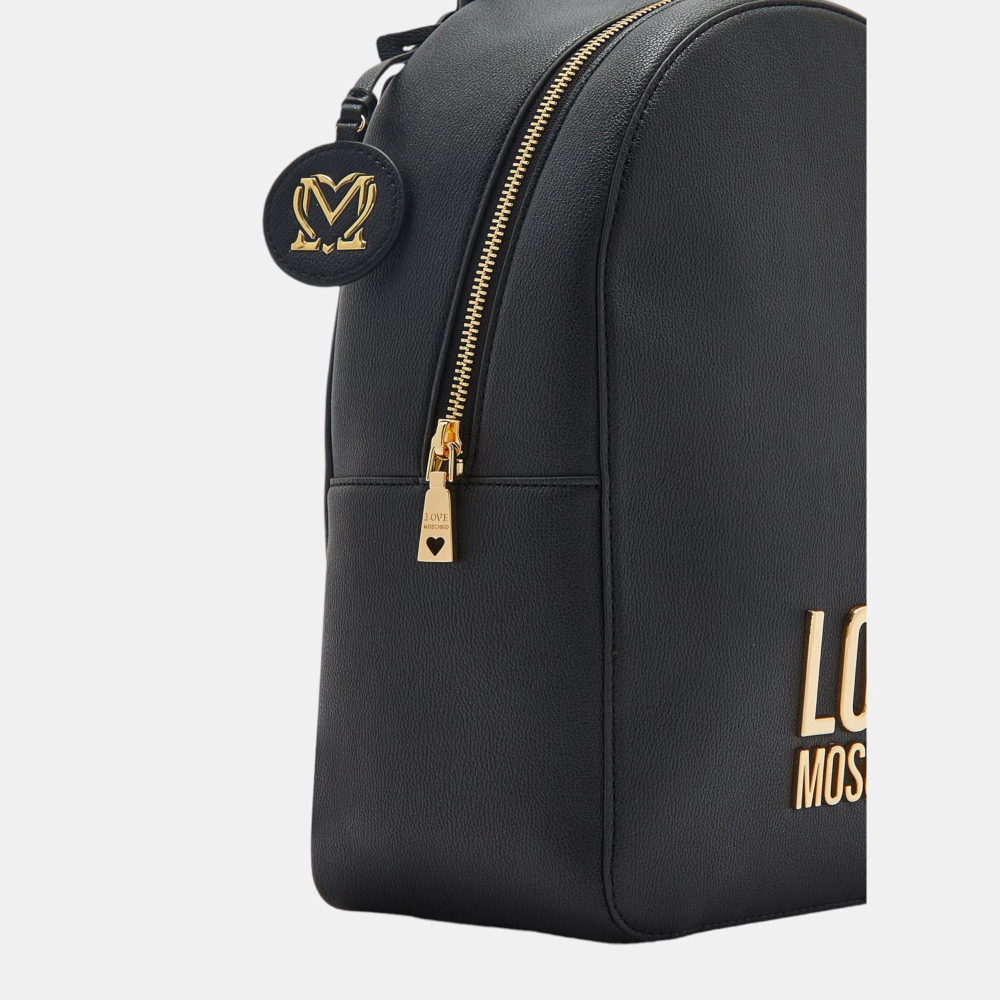 Love Moschino Black Poleyster Backpack