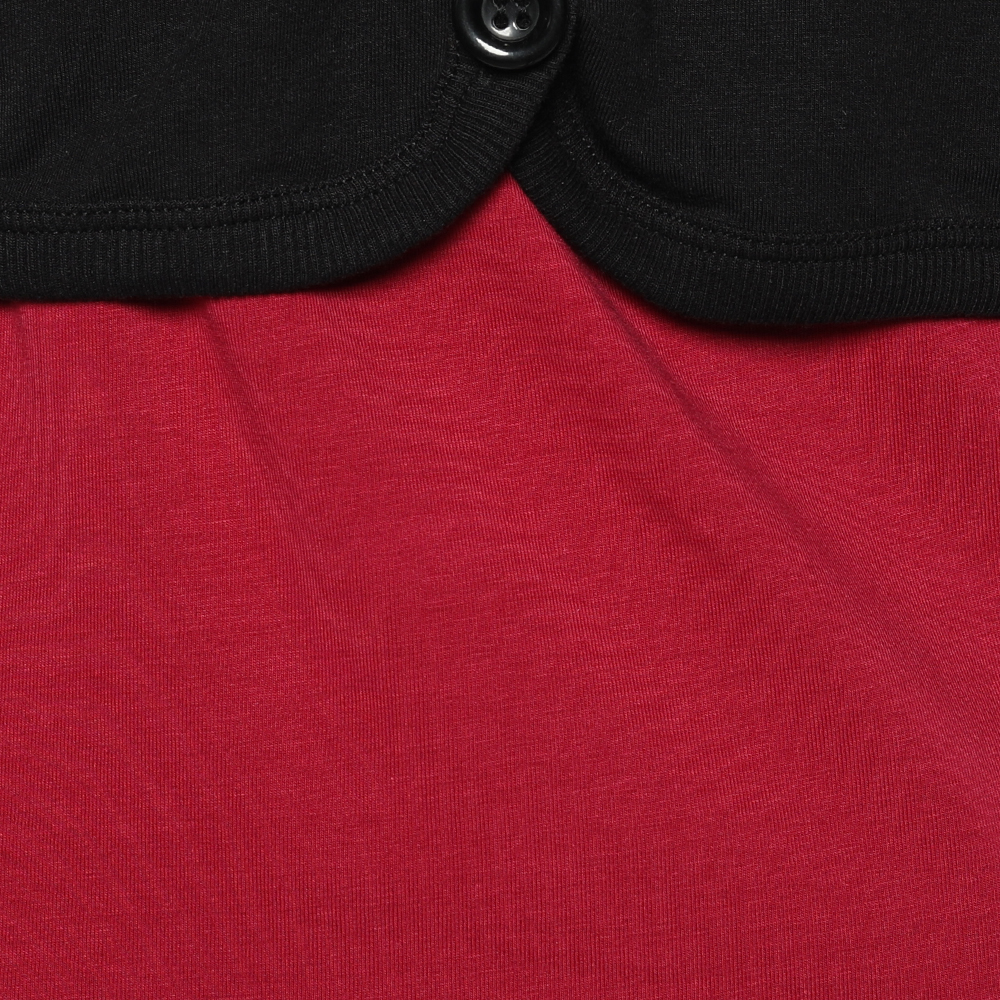 Love Moschino Pink & Black Cotton Shrug Detail T-Shirt M