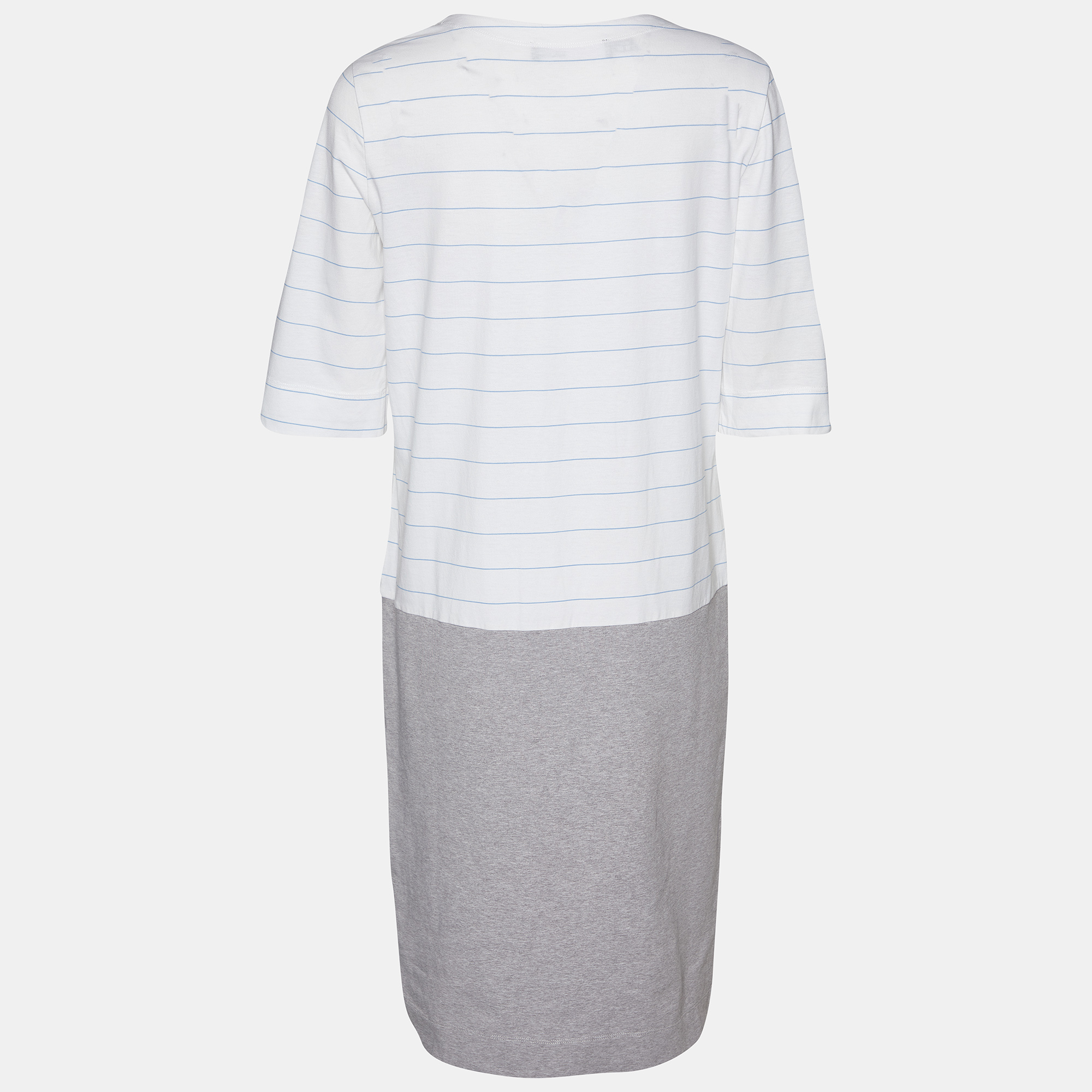 Love Moschino White & Grey Book Paper Printed Cotton Knit T-Shirt Dress
Love Moschino White & Grey Book Paper Printed Cotton Knit T-Shirt Dress