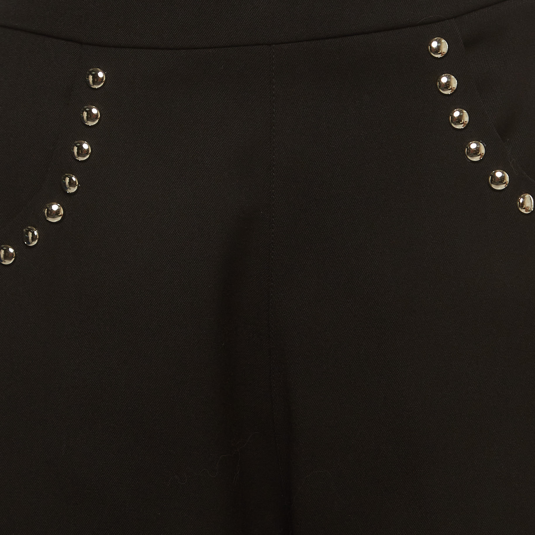 Love Moschino Black Knit Metal Studded Trousers M
