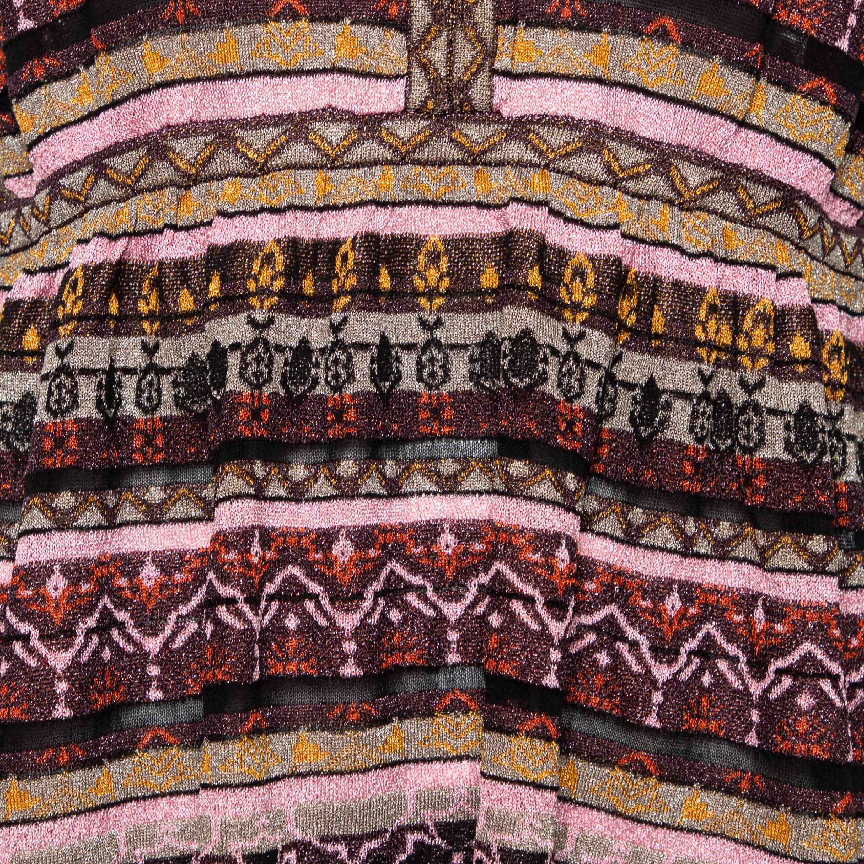 M Missoni Multicolored Lurex Knit Sleeveless Top L