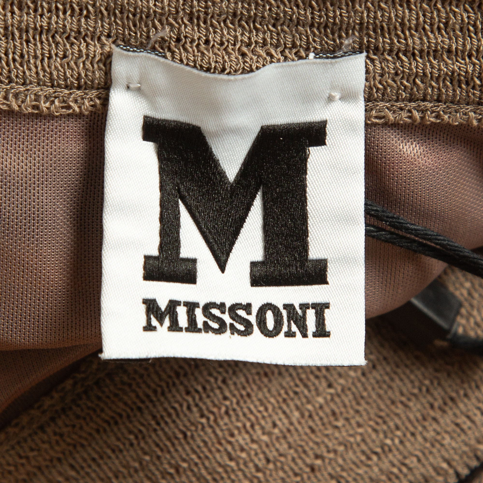 M Missoni Brown/Multicolor Knit Skirt S