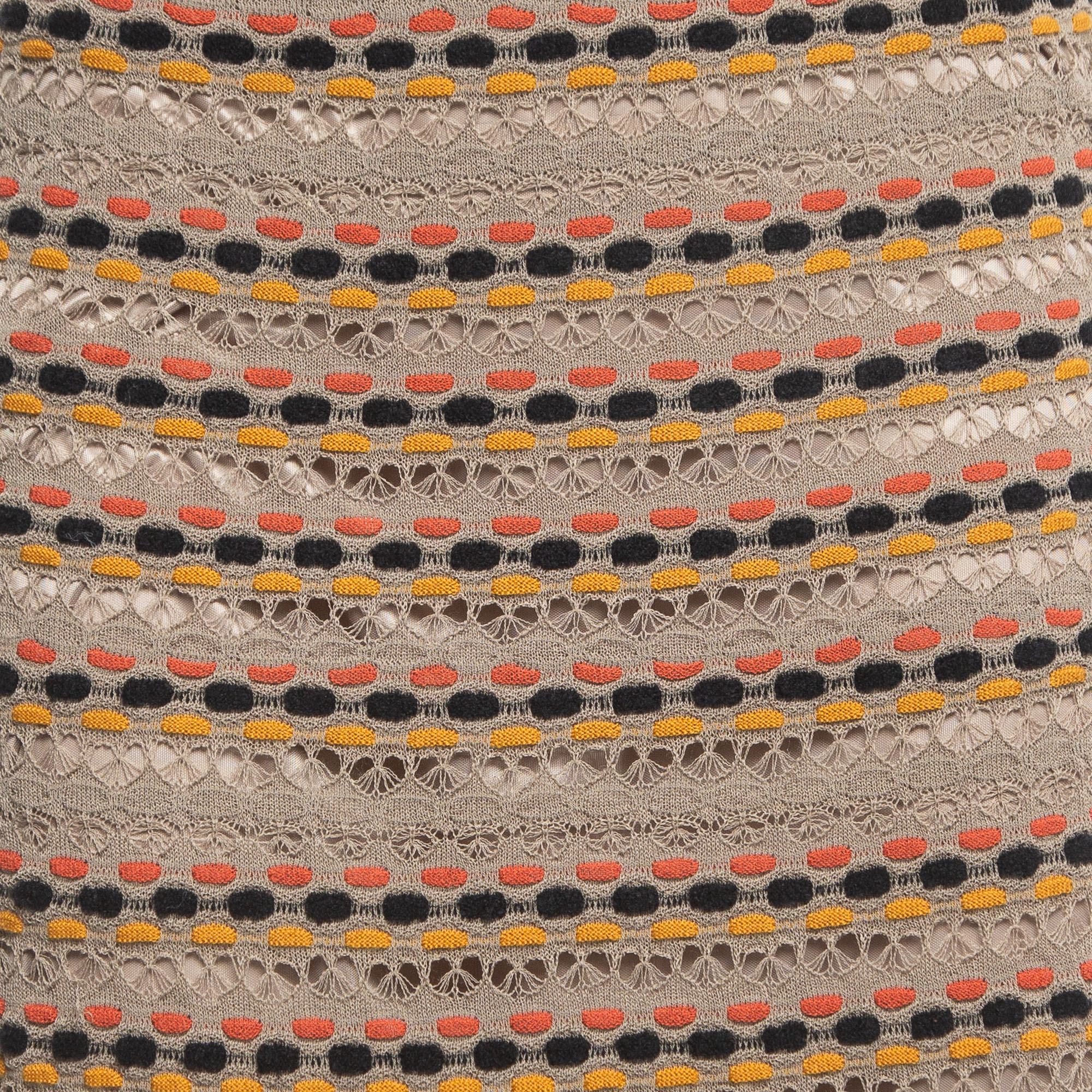M Missoni Brown/Multicolor Knit Skirt S