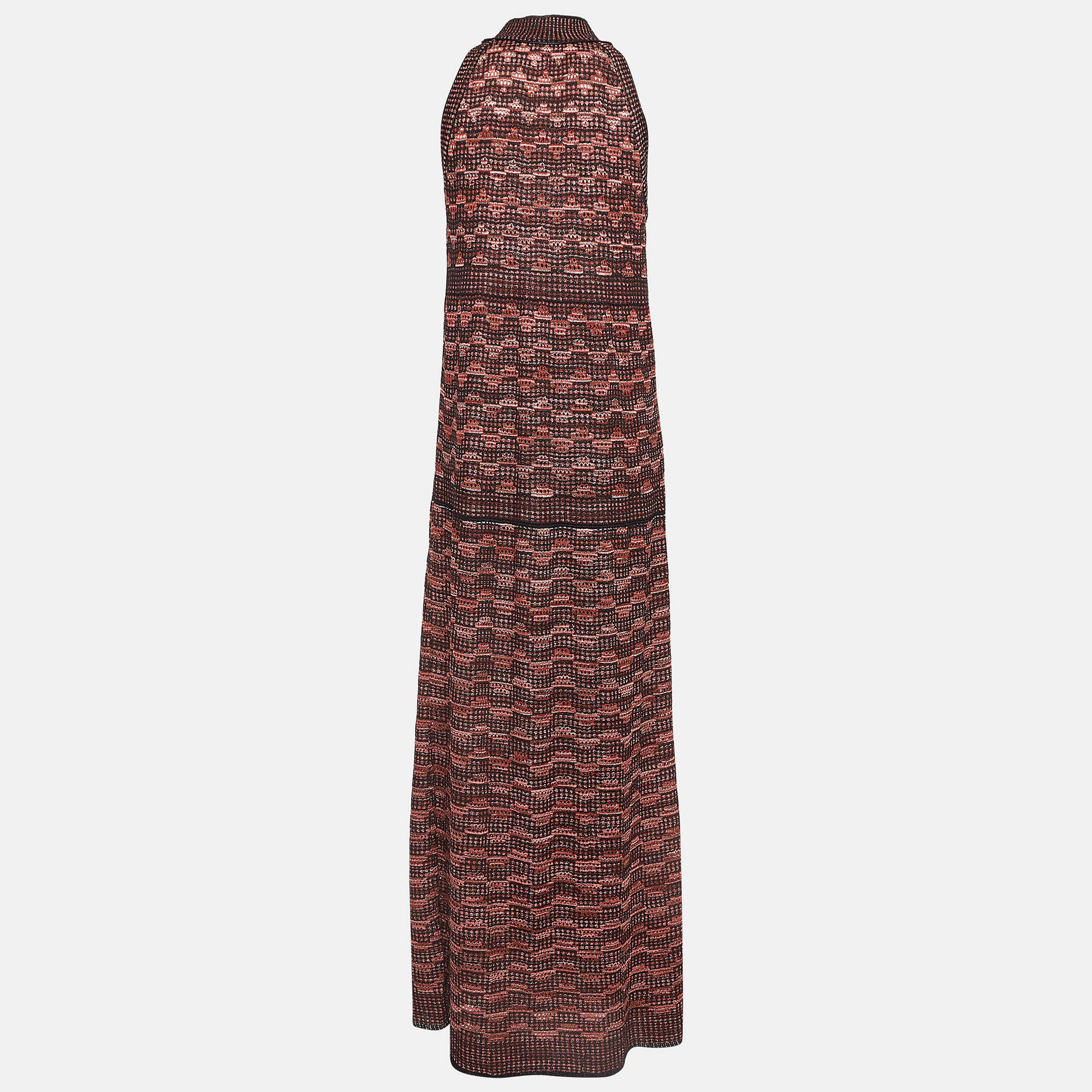 M Missoni Multicolor Patterned Lurex Knit Maxi Dress M