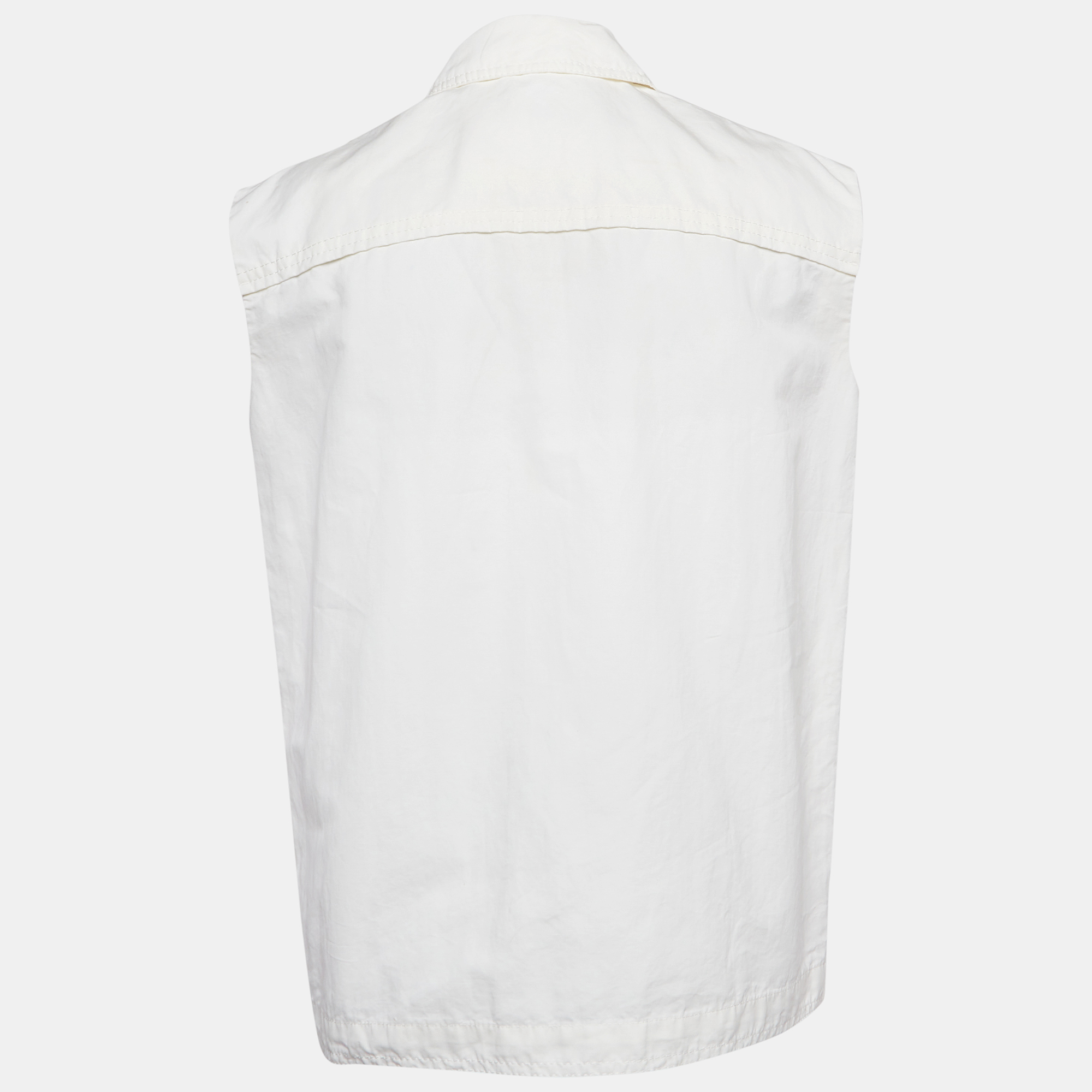 M Missoni White Cotton Blend Vest M