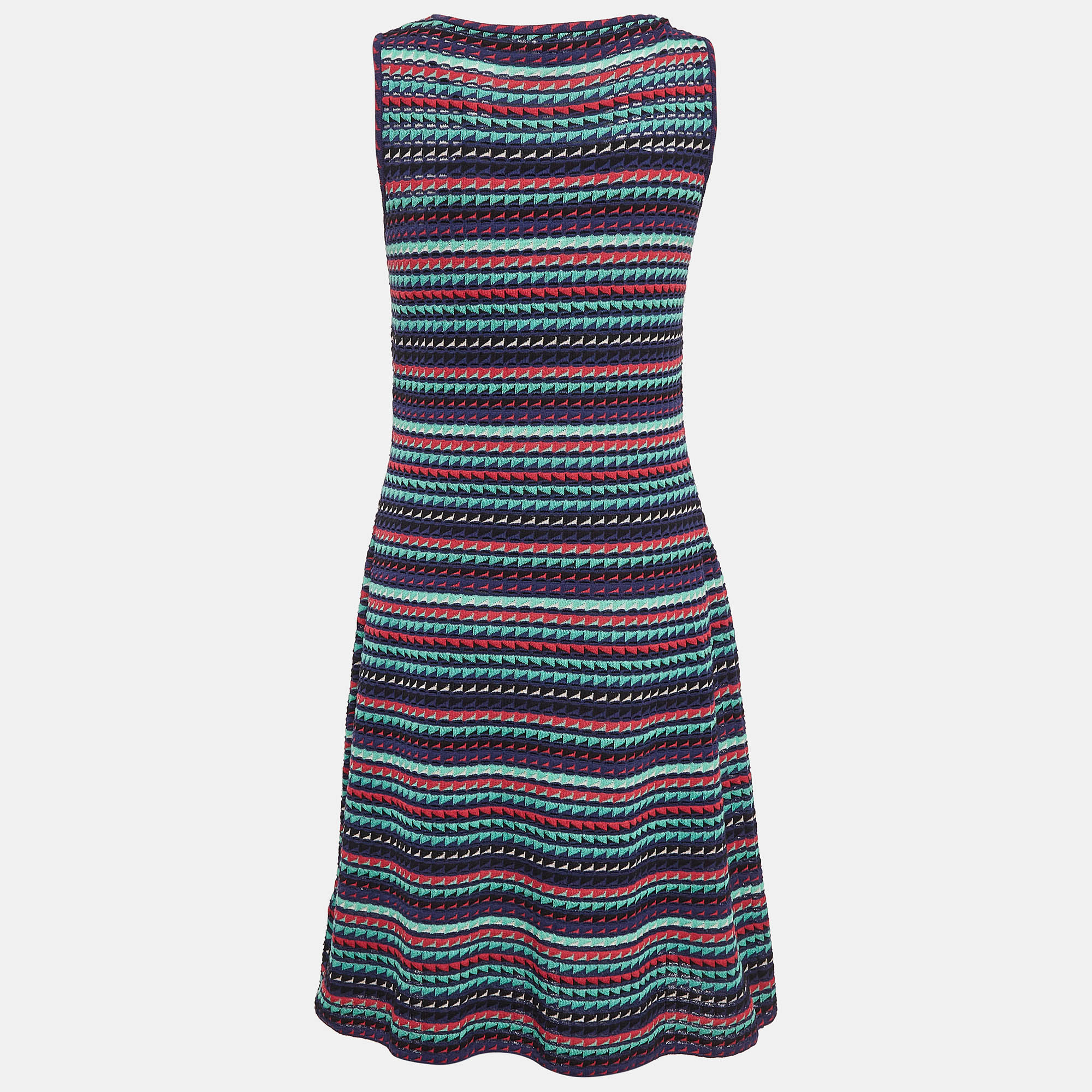 M Missoni Multicolor Patterned Knit Sleeveless Midi Dress M