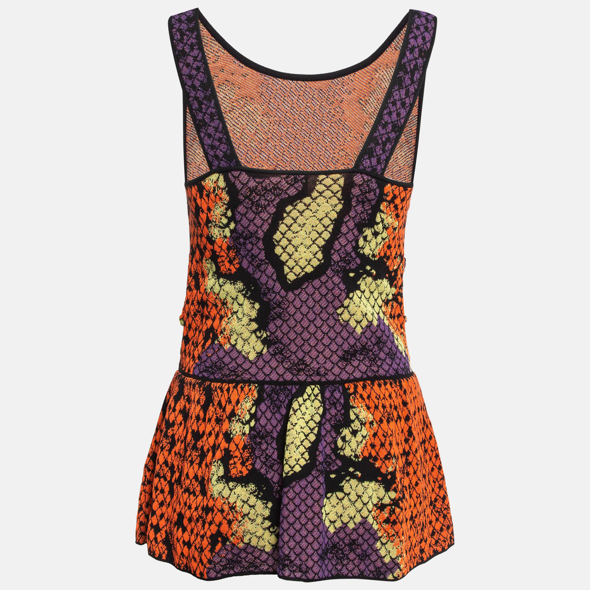 M Missoni Multicolor Patterned Knit Sleeveless Tunic M