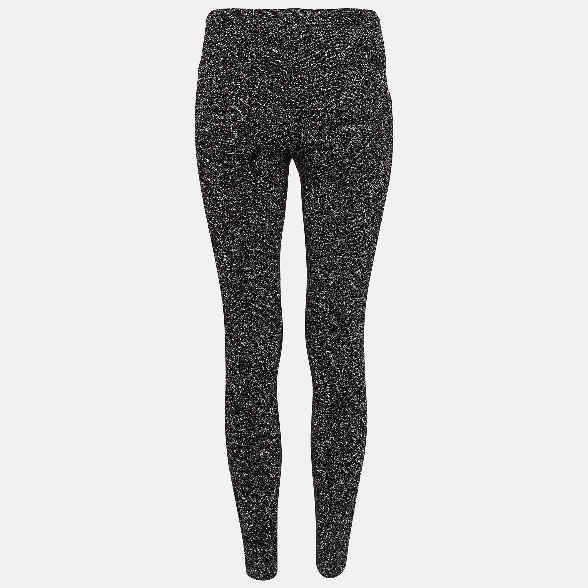 M Missoni Black Lurex Knit Leggings M