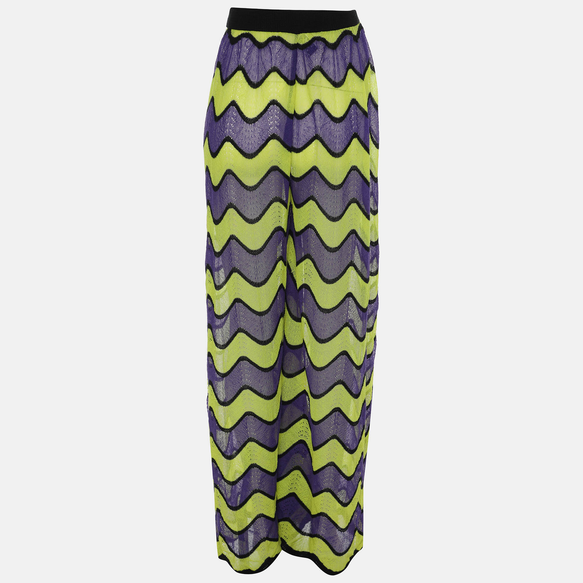 M Missoni Multicolor Knit Flare Trouser L