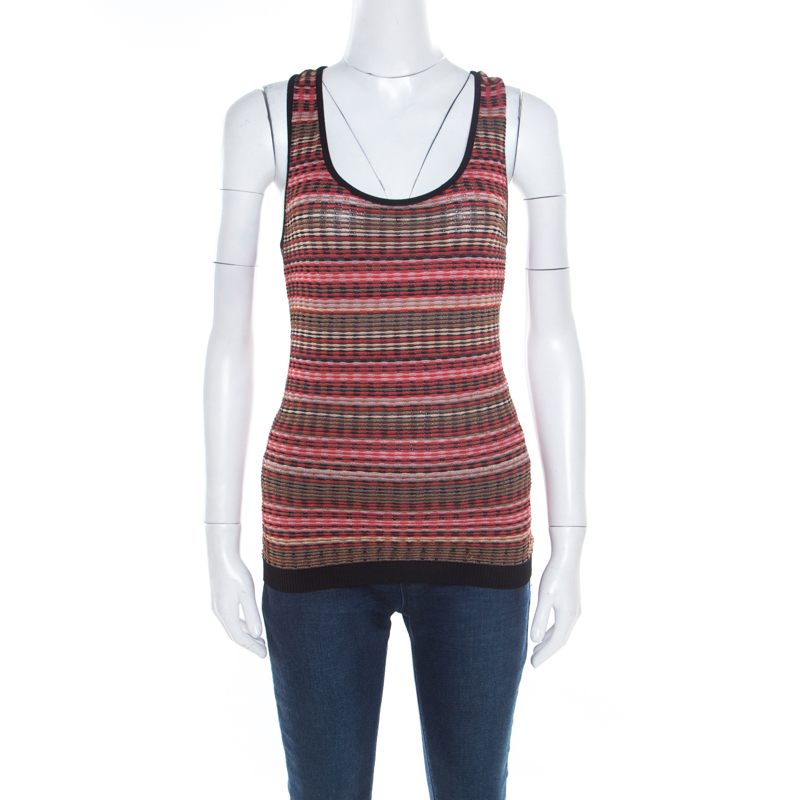 Image of M Missoni Multicolor Patterned Knit Tank Top M