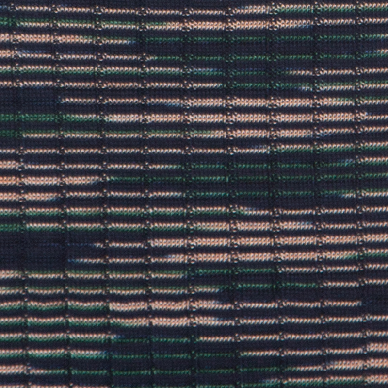 M Missoni Multicolor Striped Knit Short Sleeve Midi Dress L