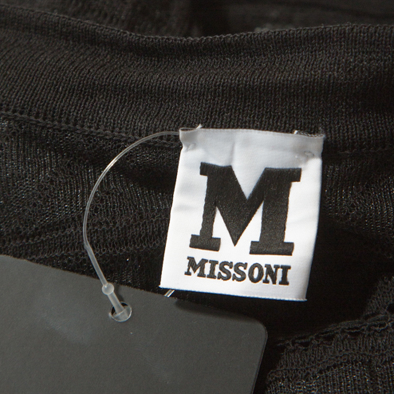 M Missoni Black Knitted Long Sleeve Cardigan M