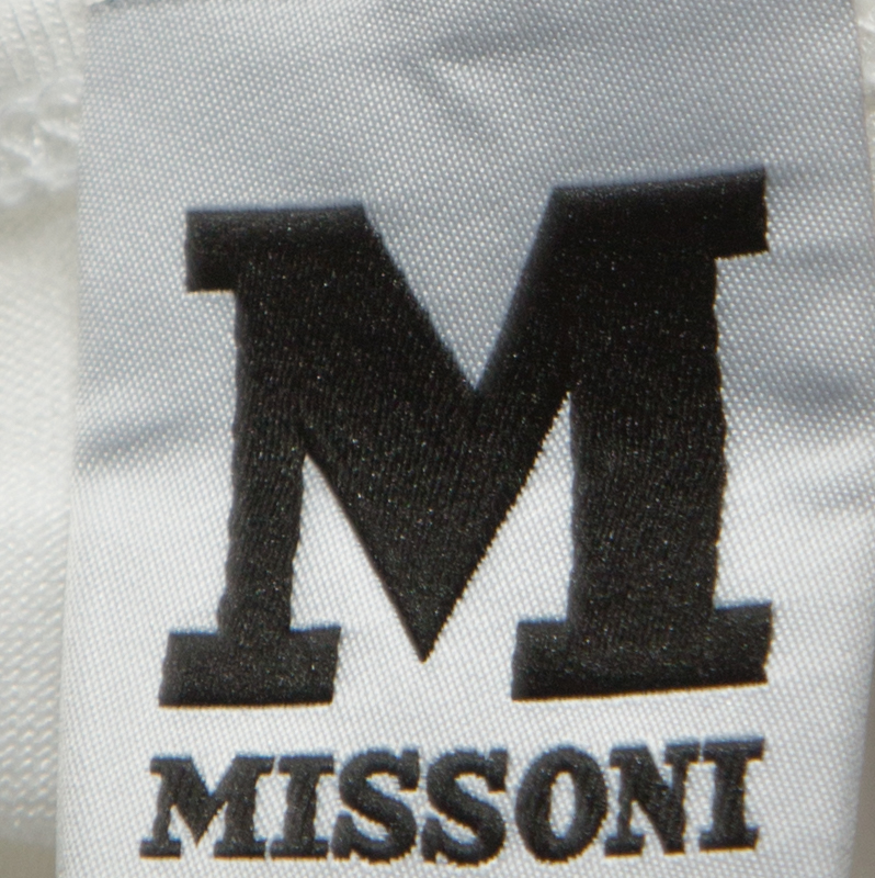 M Missoni White Jersey Sleeveless Tank Top M