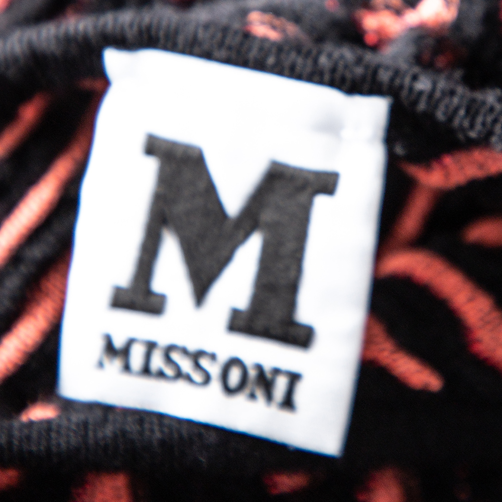 M Missoni Red & Back Jacquard Knit Top L