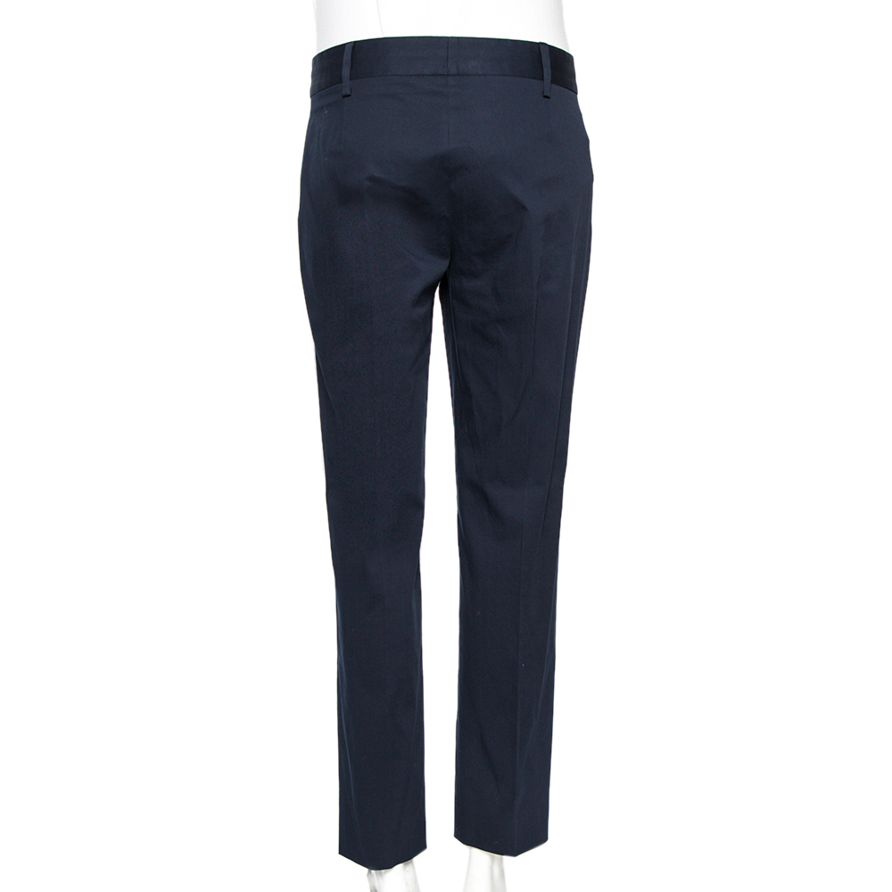 M Missoni Navy Blue Cotton Formal Trousers L