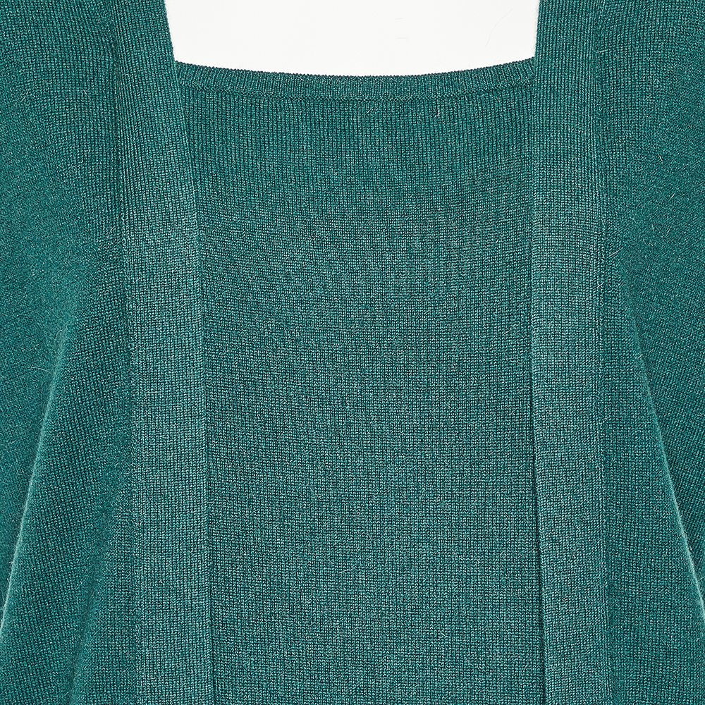 M Missoni Green Merino Wool & Angora Knit Sleeveless Sweater M