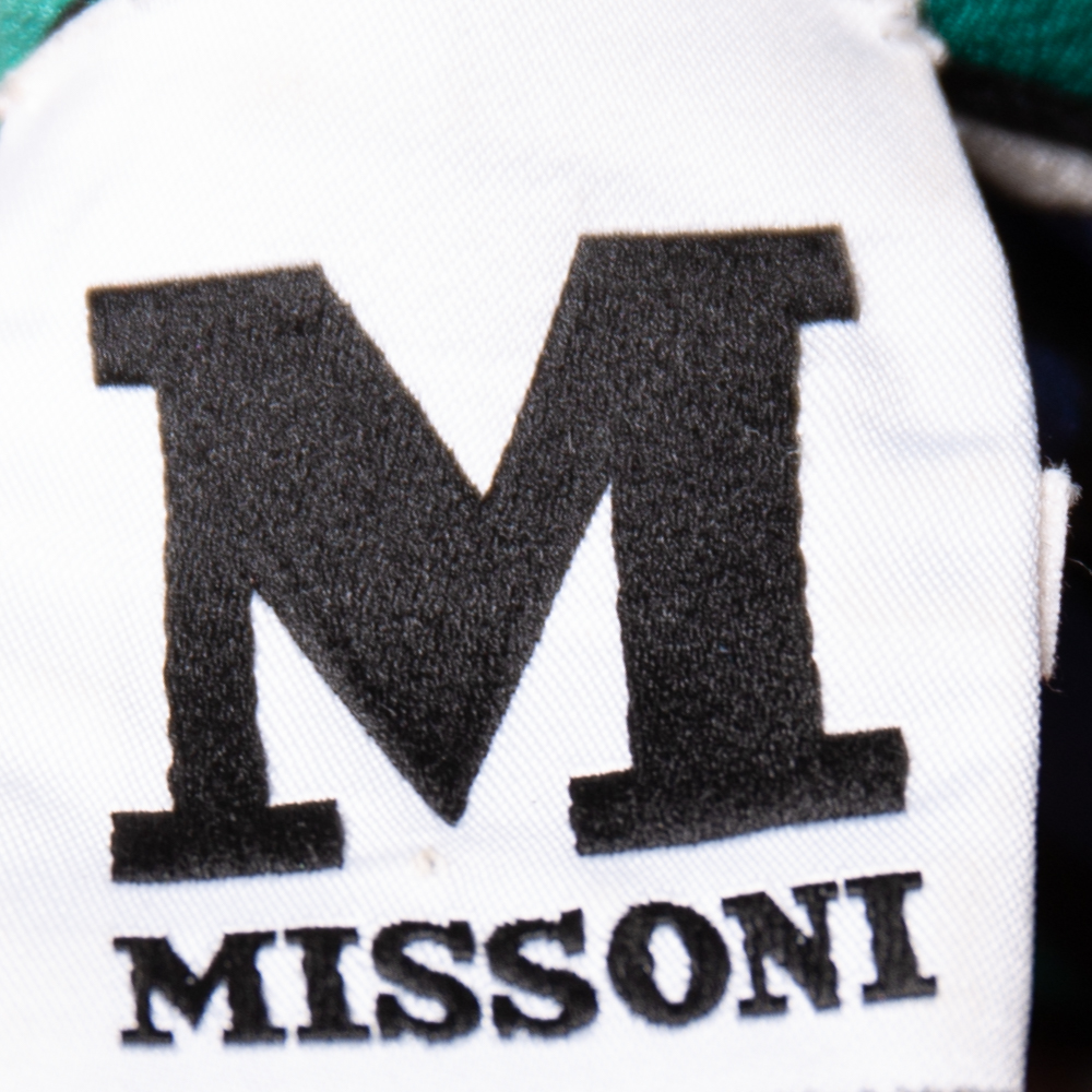 M Missoni Multicolor Printed Silk Crew Neck Top S