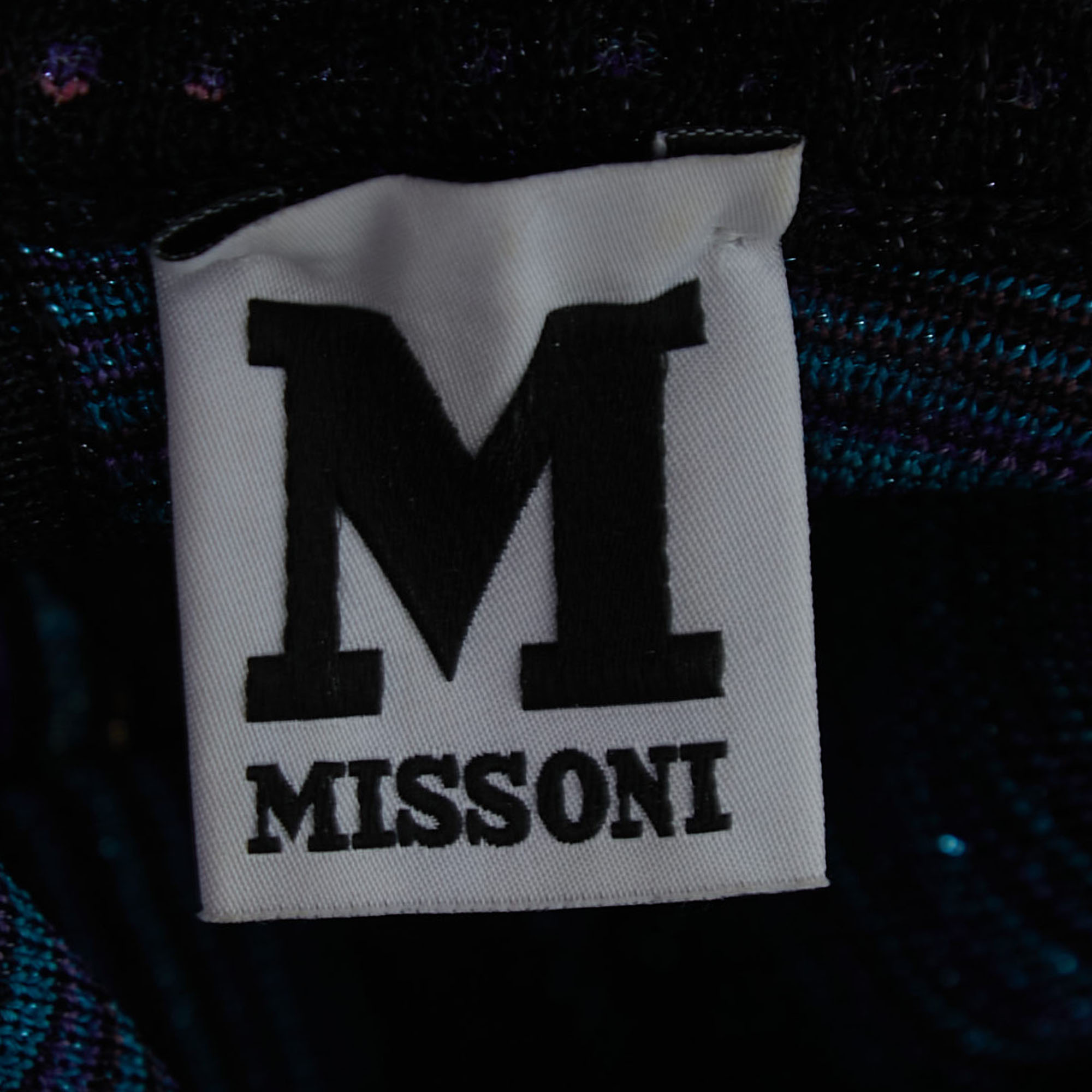M Missoni Multicolor Patterned Lurex Knit Bodycon Mini Dress S