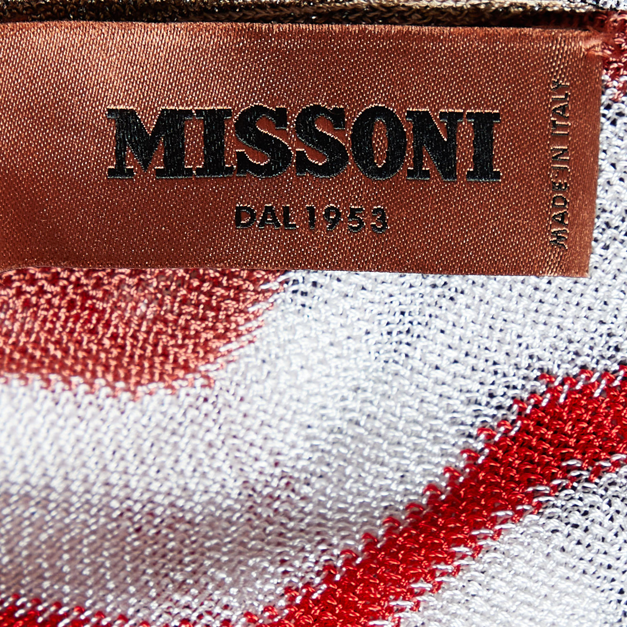 M Missoni Multicolor Lurex Knit Button Front Cropped Cardigan M
