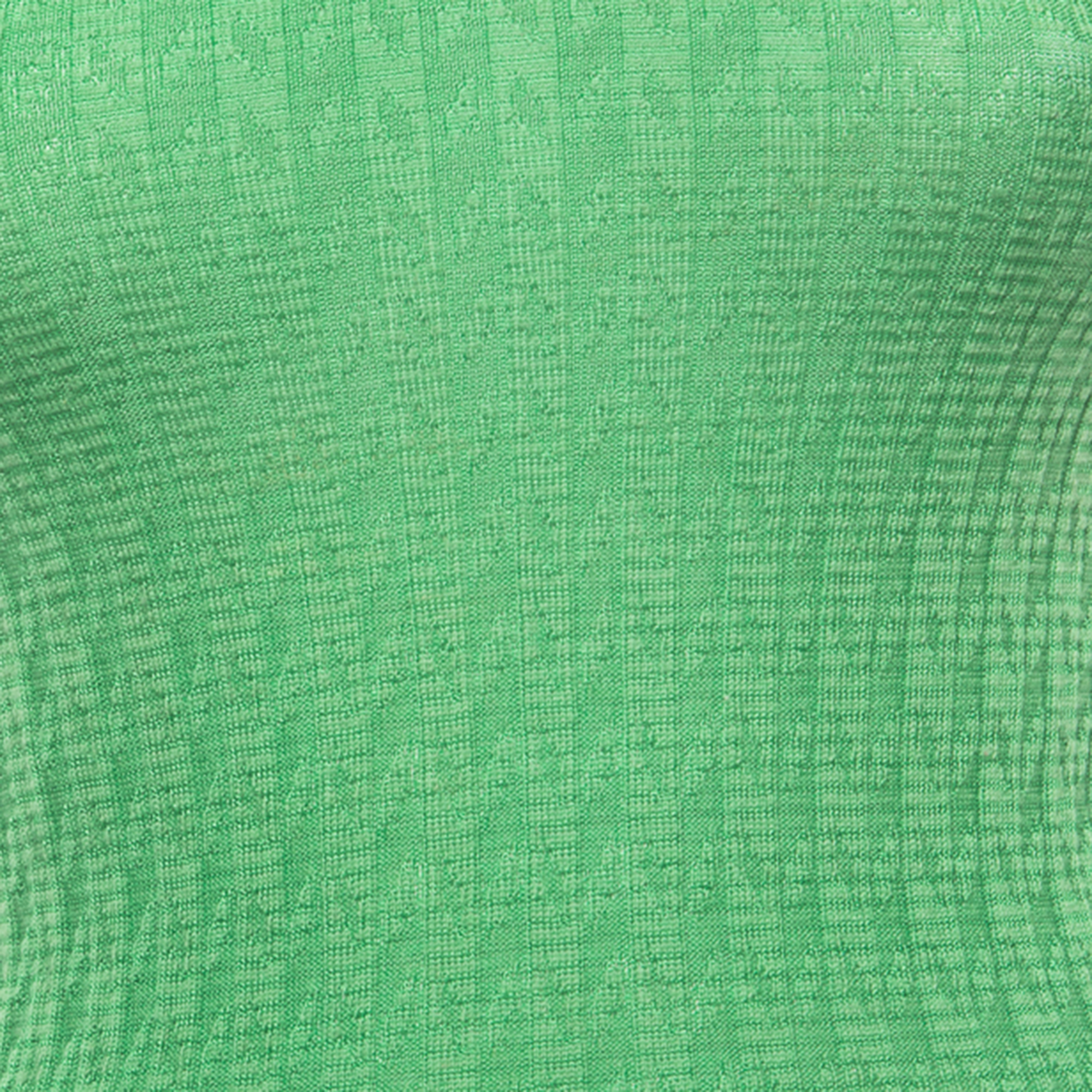 M Missoni Green Patterned Knit V-Neck Top S