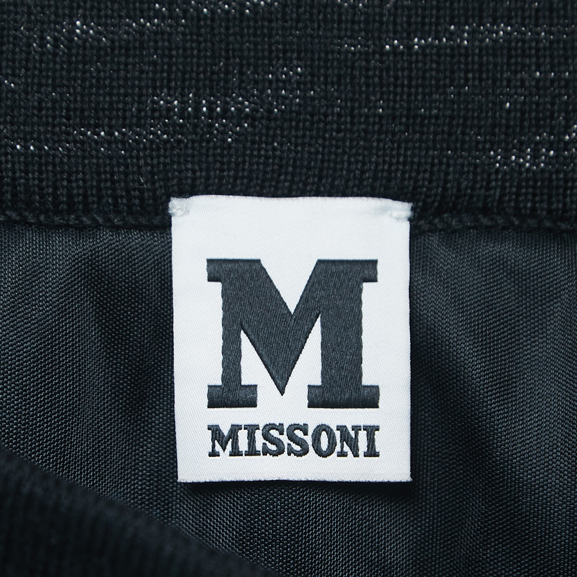 M Missoni Multicolor Chevron Knit Elasticated Waist Maxi Skirt S