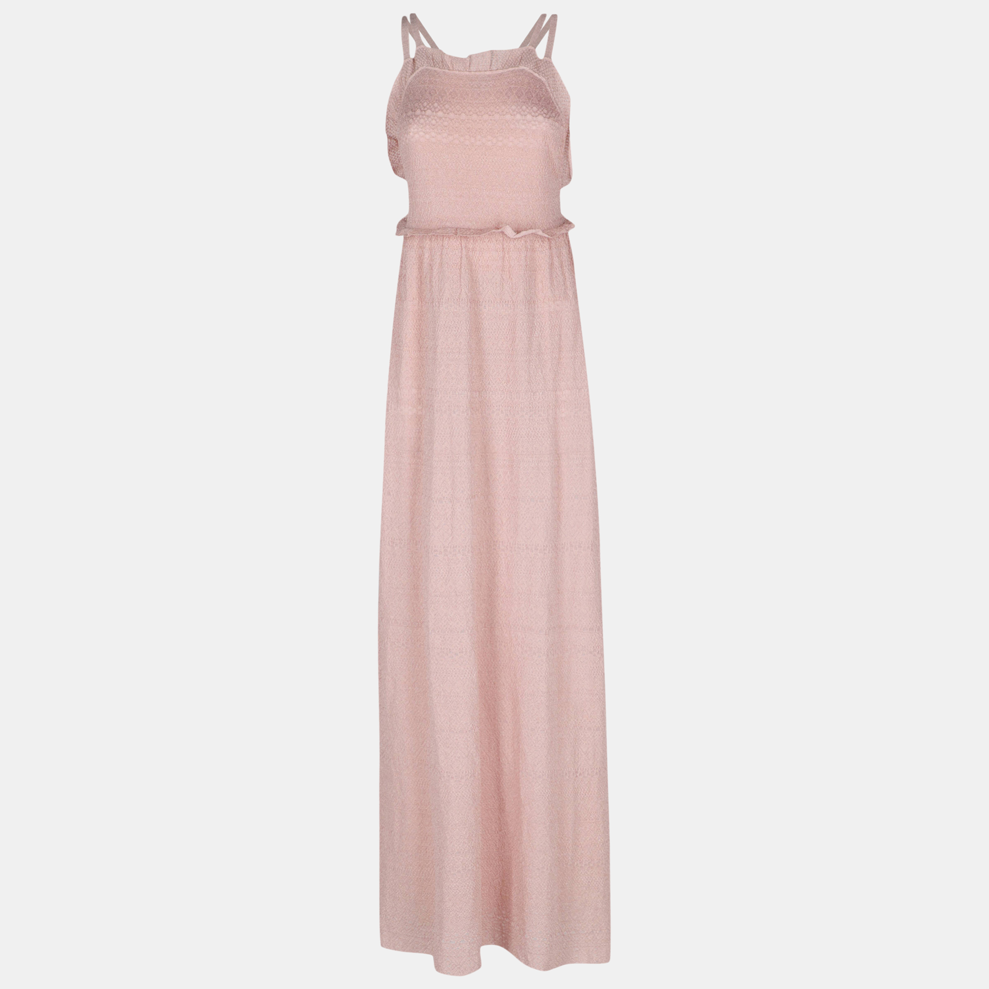 M Missoni  Women's Synthetic Fibers Long Dress - Pink - L