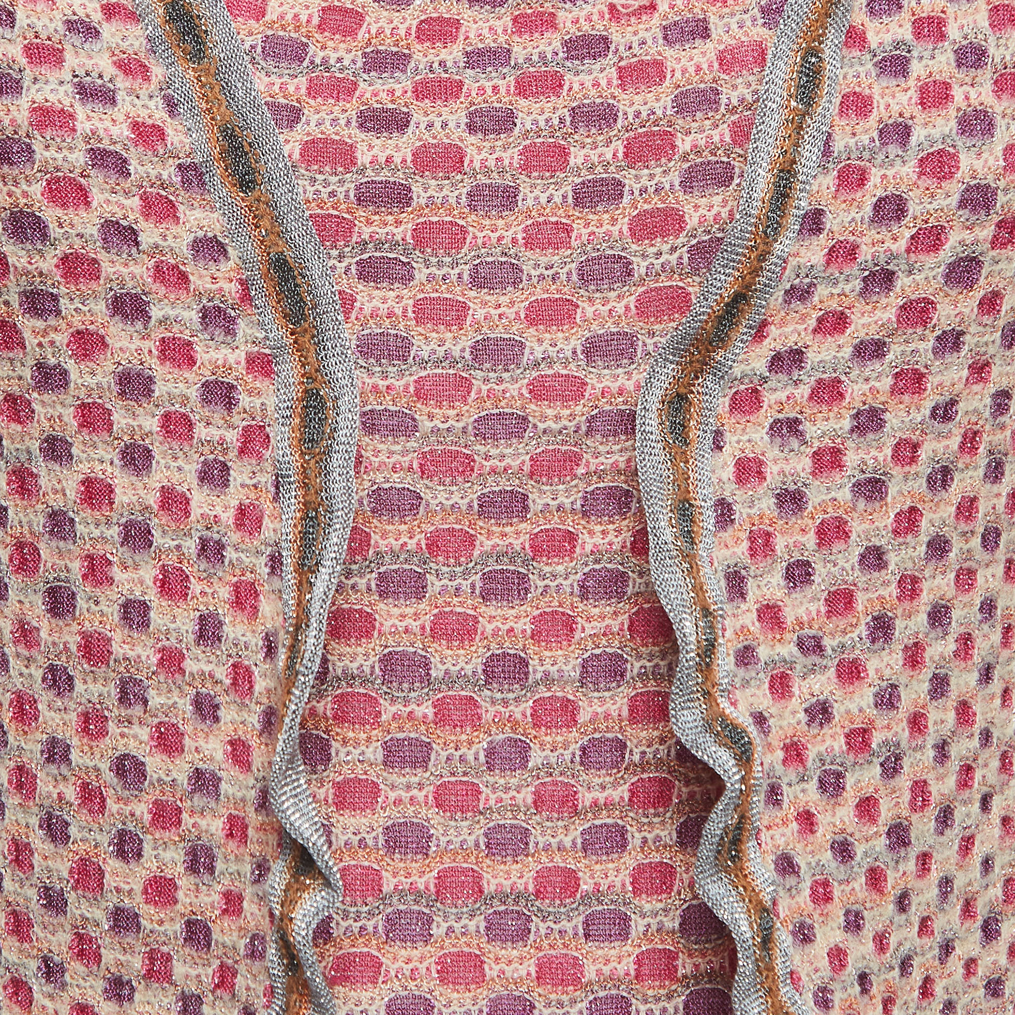 M Missoni Multicolor Patterned Knit Top Shrug Set L