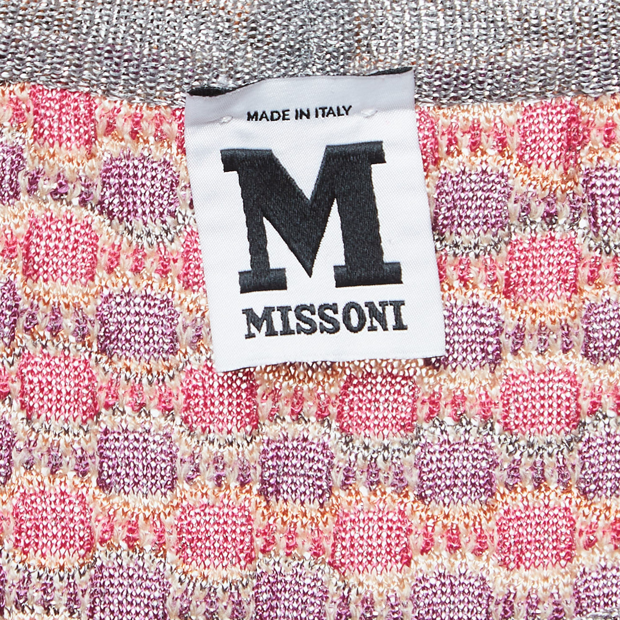 M Missoni Multicolor Patterned Knit Top Shrug Set L