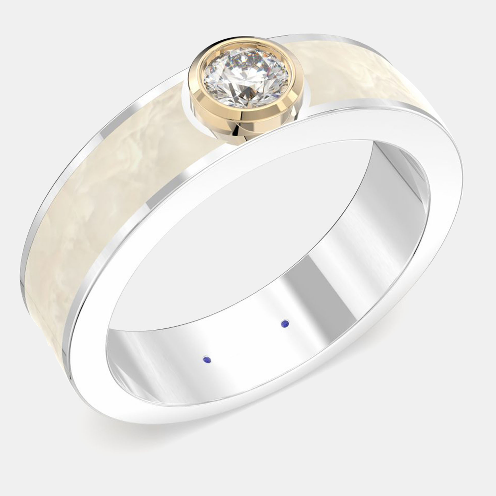 14K Yellow Gold Classic Pearl White Ceramic Round Sterling Silver Lab Grown Diamond Bezel Set Band US 7
14K Yellow Gold Classic Pearl White Ceramic Round Sterling Silver Lab Grown Diamond Bezel Set Band US 7