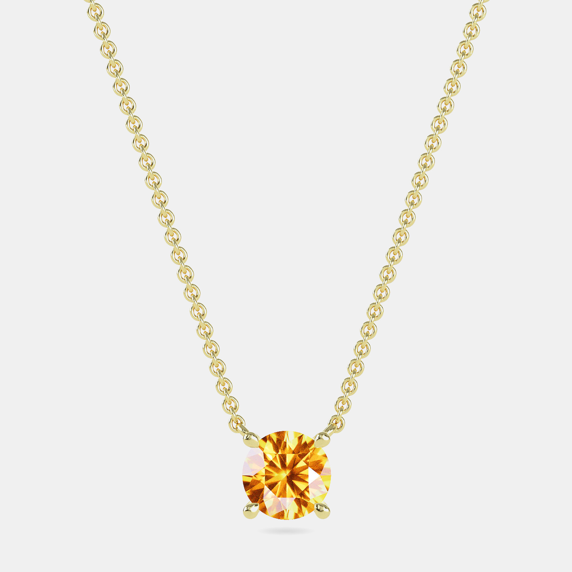 10K Yellow Gold Round Lab Created Citrine stone Solitaire Pendant (2.00 ctw)
10K Yellow Gold Round Lab Created Citrine stone Solitaire Pendant (2.00 ctw)
