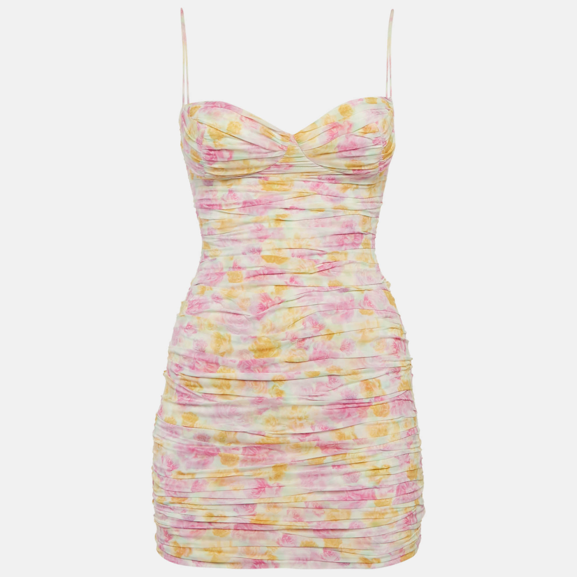 Magda Butrym Multicolor Floral Print Crepe Draped Sleeveless Mini Dress S
Magda Butrym Multicolor Floral Print Crepe Draped Sleeveless Mini Dress S