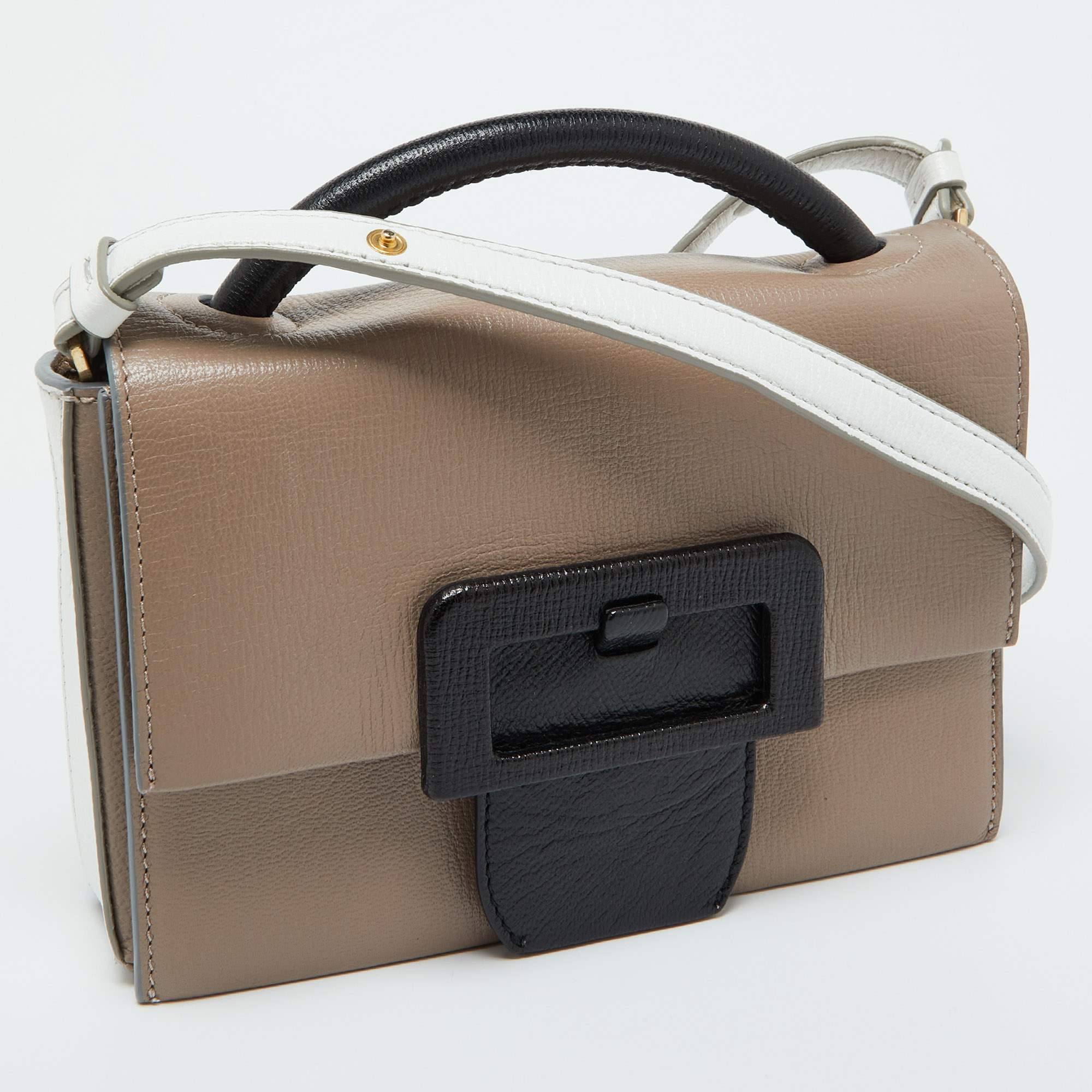 Maison Martin Margiela Tri Color Leather Top Handle Bag