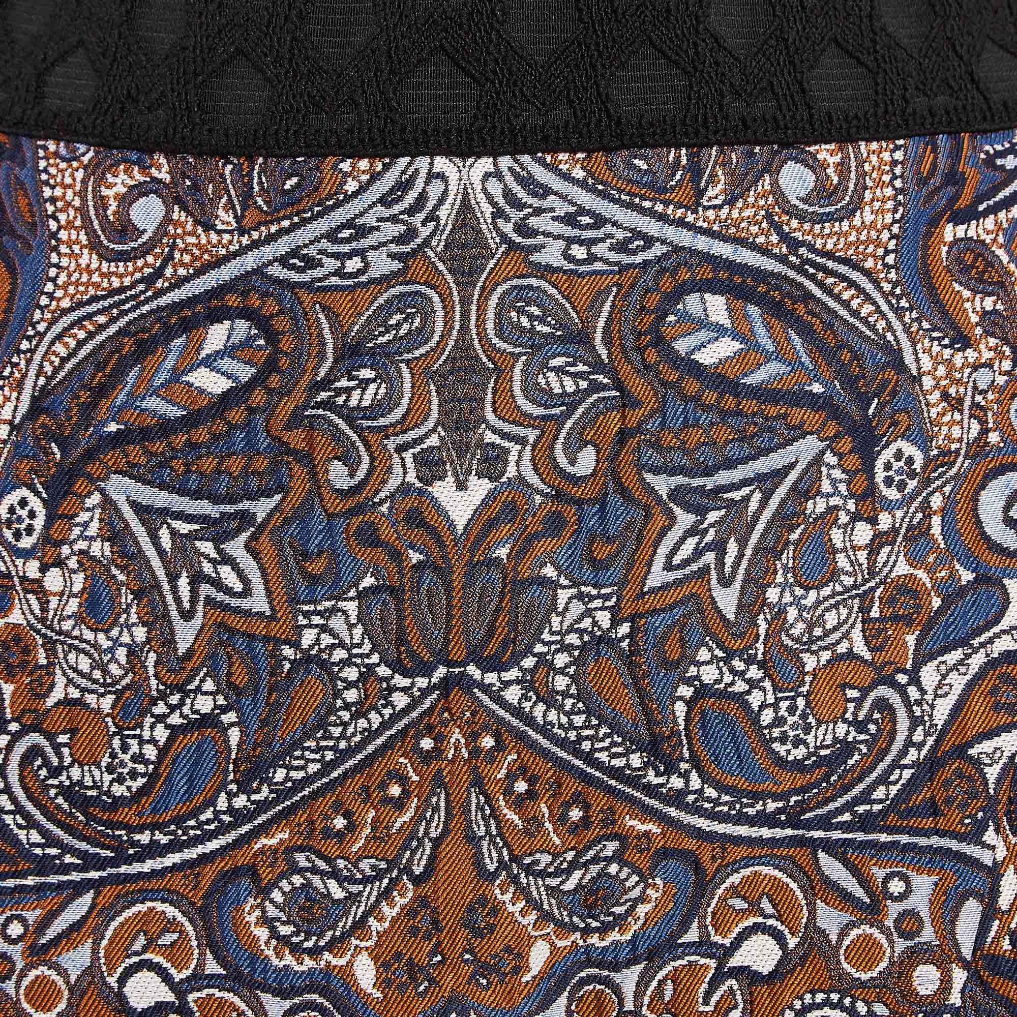 Maje Multicolor Imane Paisley Jacquard Skort M