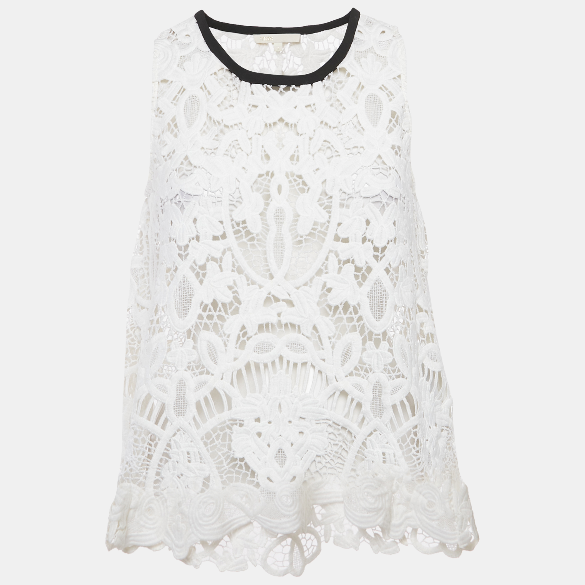 Lace Sleeveless Sheer Top M - Maje - Modalova