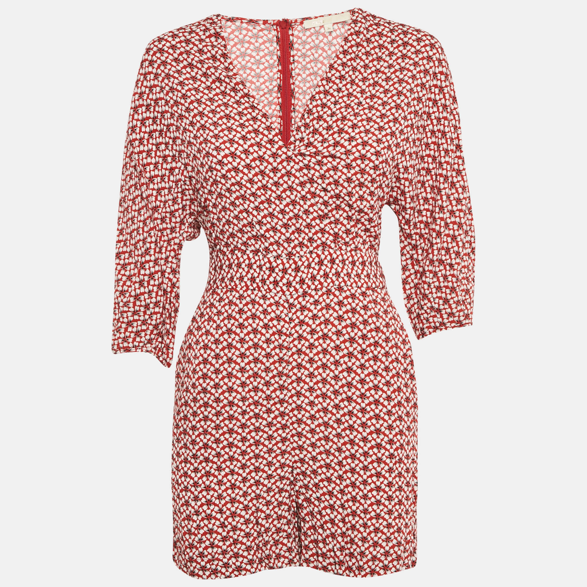 Maje Red Floral Print Crepe Jumpsuit S
Maje Red Floral Print Crepe Jumpsuit S