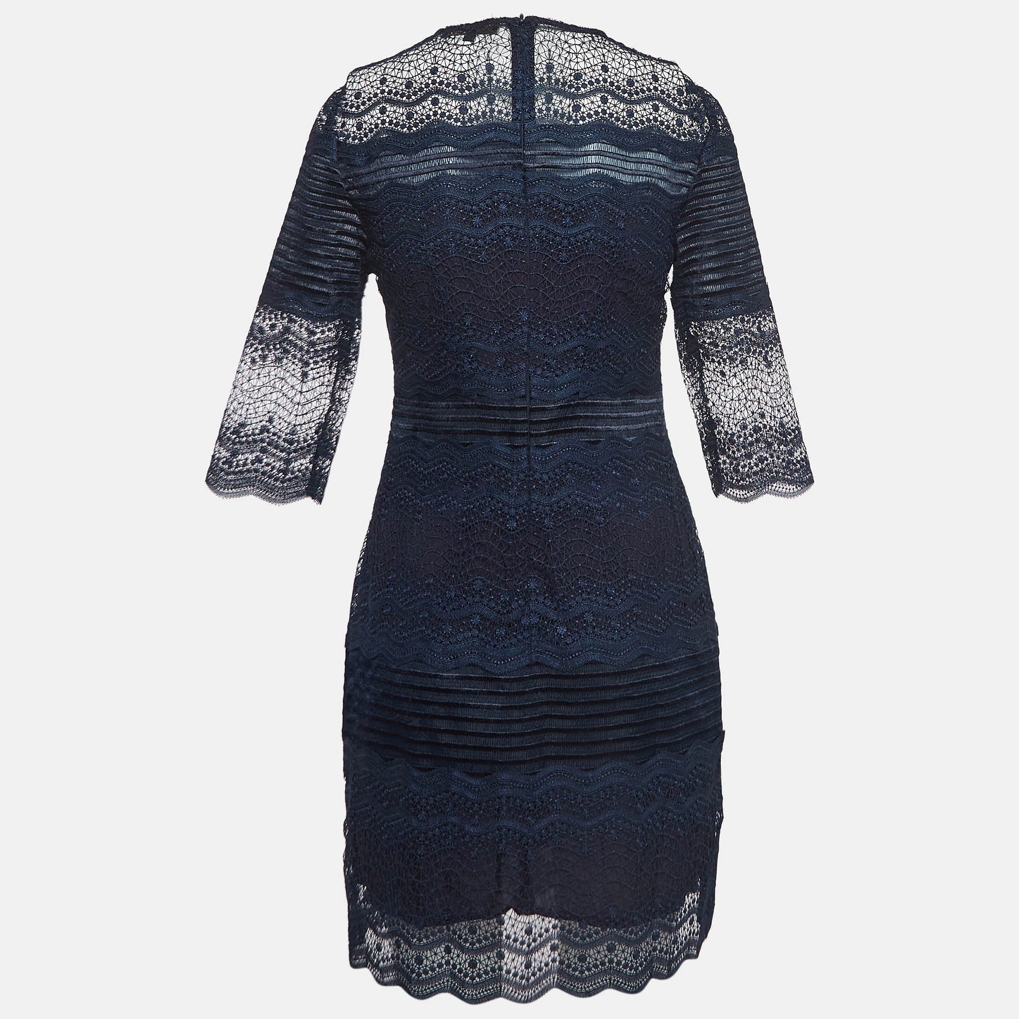 Maje Navy Lace Mini Dress S