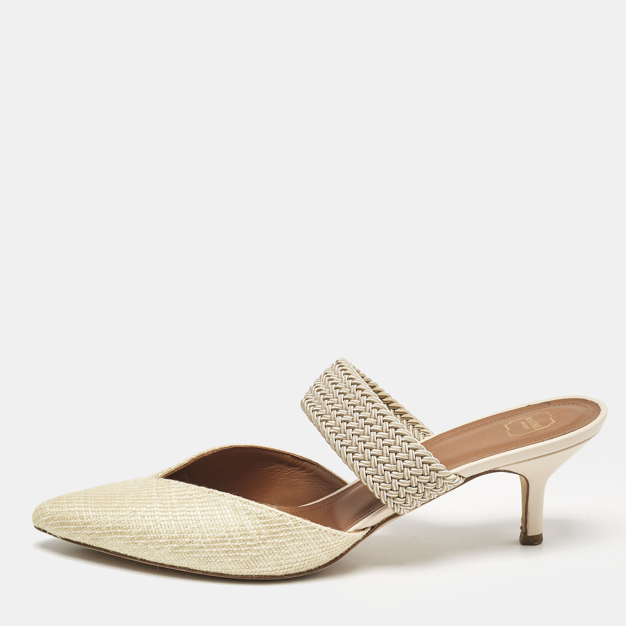 Malone Souliers Light Yellow Raffia and Cord Maisie Pointed Toe Mules Size
Malone Souliers Light Yellow Raffia and Cord Maisie Pointed Toe Mules Size