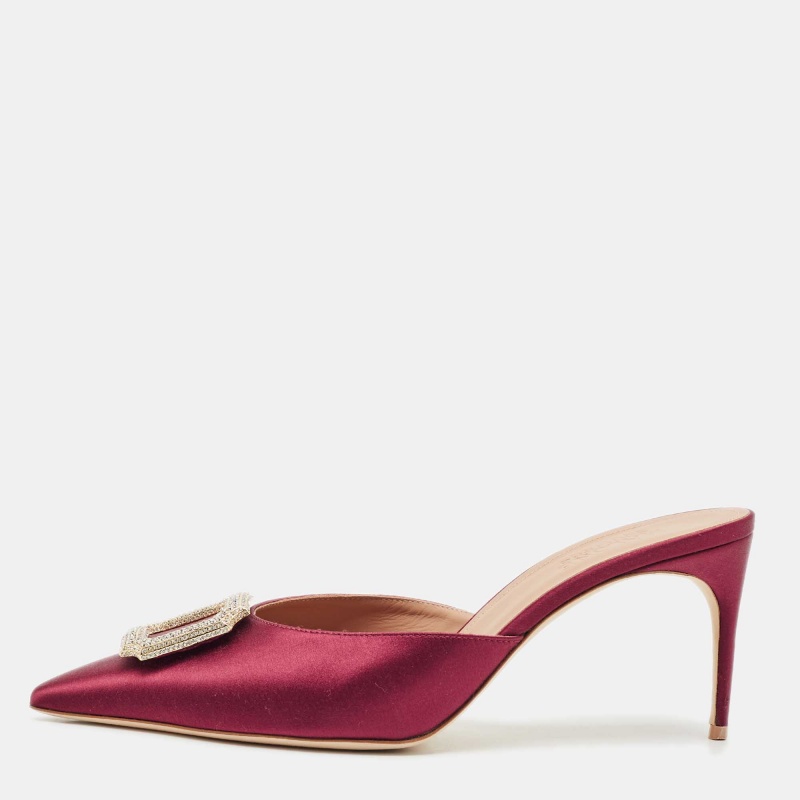Malone Souliers Burgundy Satin Mona 70 Crystal Embellished Mules Size
Malone Souliers Burgundy Satin Mona 70 Crystal Embellished Mules Size