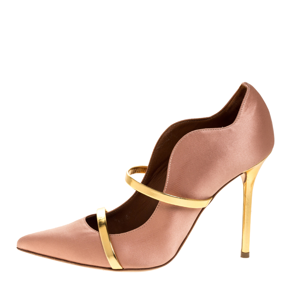Malone Souliers Brown Satin And Leather Maureen Pointed Toe Pumps Size
Malone Souliers Brown Satin And Leather Maureen Pointed Toe Pumps Size