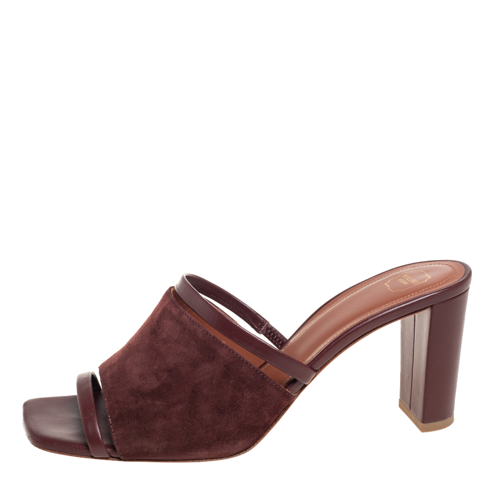 Malone Souliers Brown Leather And Suede Slide Sandals Size 
Malone Souliers Brown Leather And Suede Slide Sandals Size