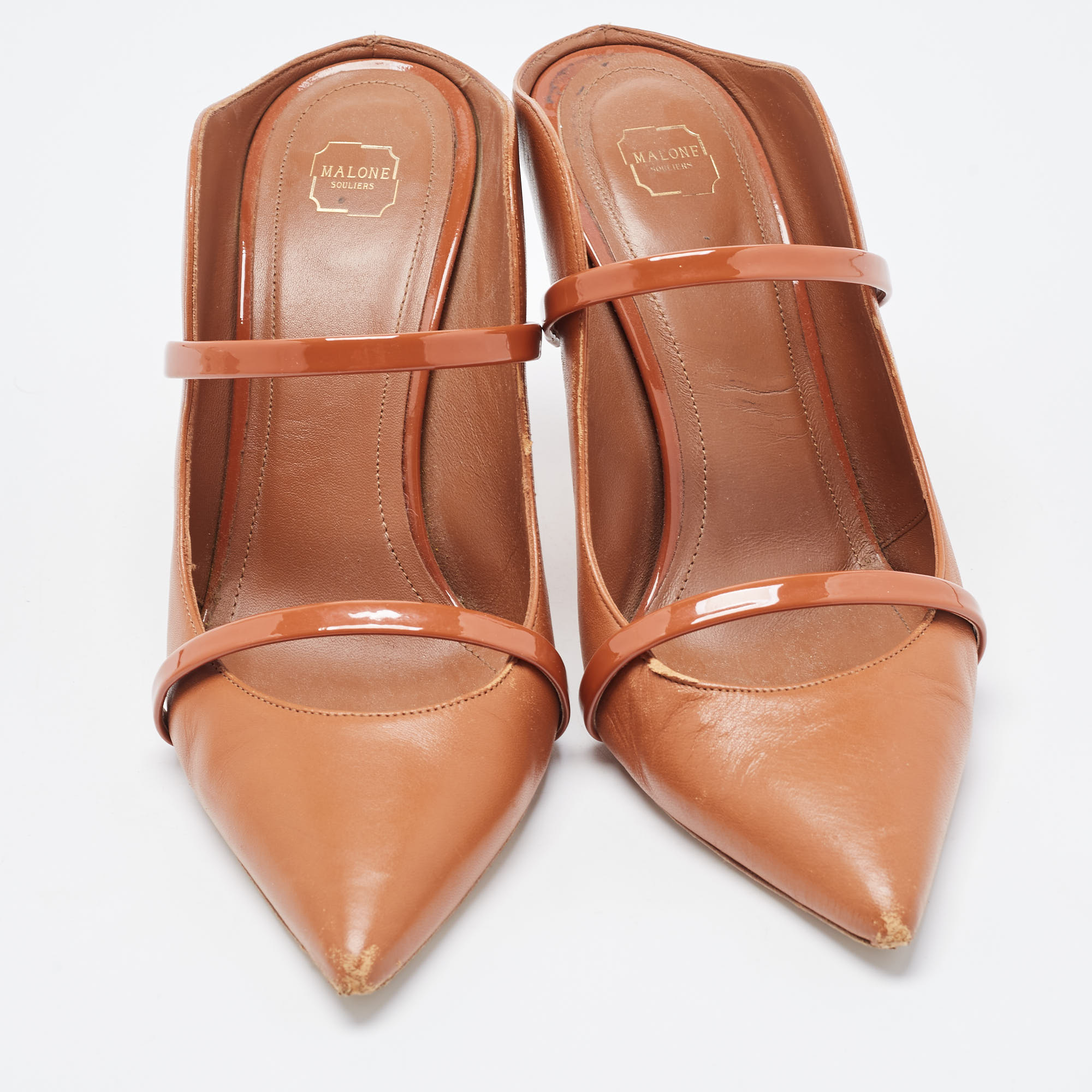 Malone Souliers Tan Leather Maureen Mules Size 39