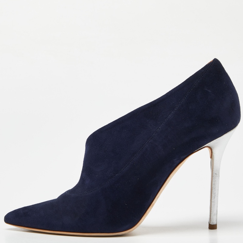 Malone souliers blue suede d'orsay pointed toe pumps size 39