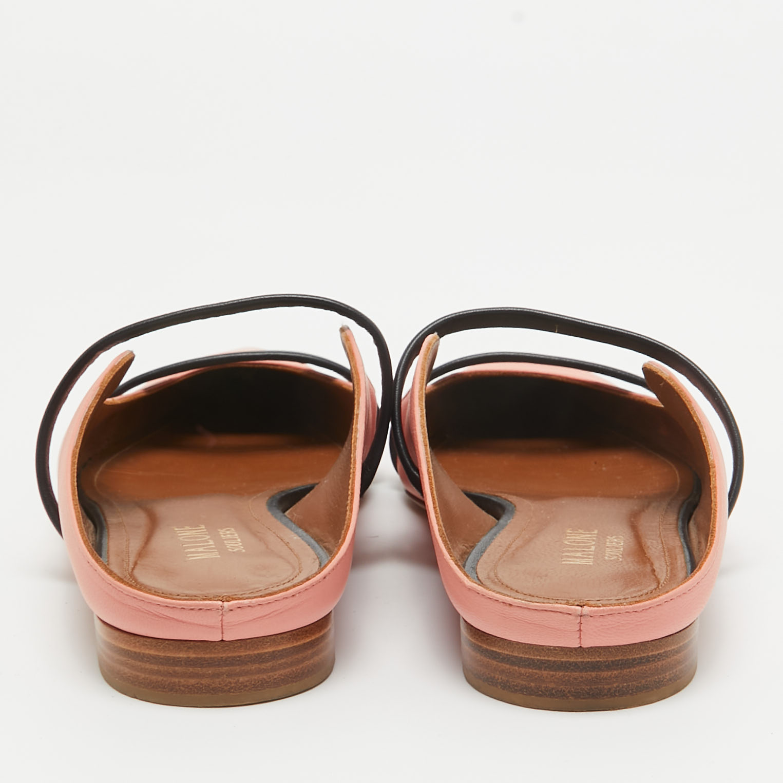 Malone Souliers Pink Leather Maureen Flat Mules Size 37